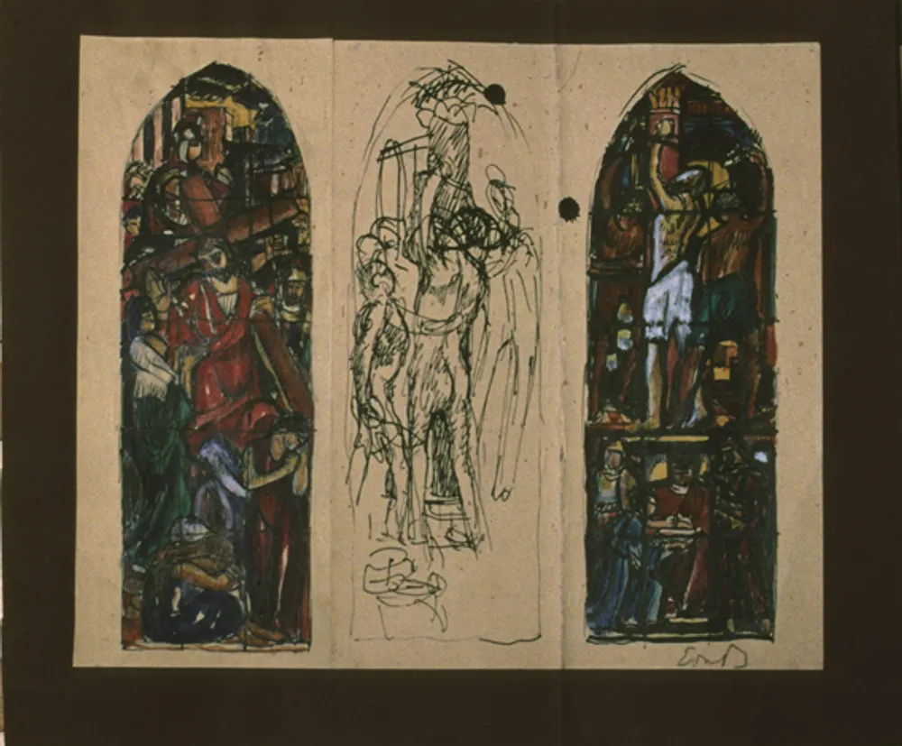 Cathédrale de Lausanne: Jésus portant la croix et deux flagellations.