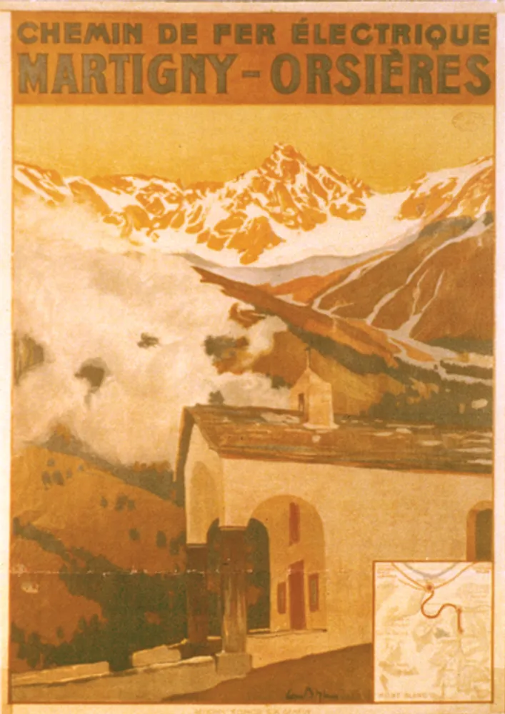 Affiche Chemin de fer électrique Martigny-Orsières