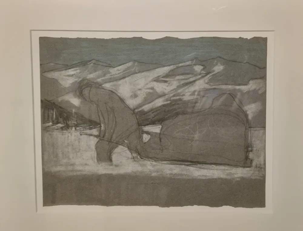 Homme à la luge