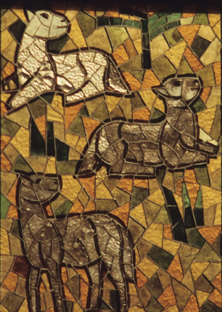 Parabole du bon pasteur: trois moutons