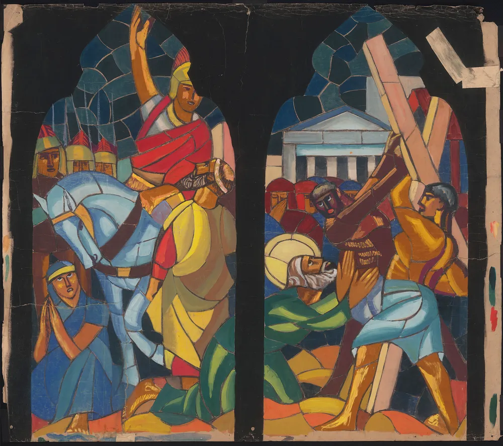 Mission et martyre de St André : fenêtre supérieure