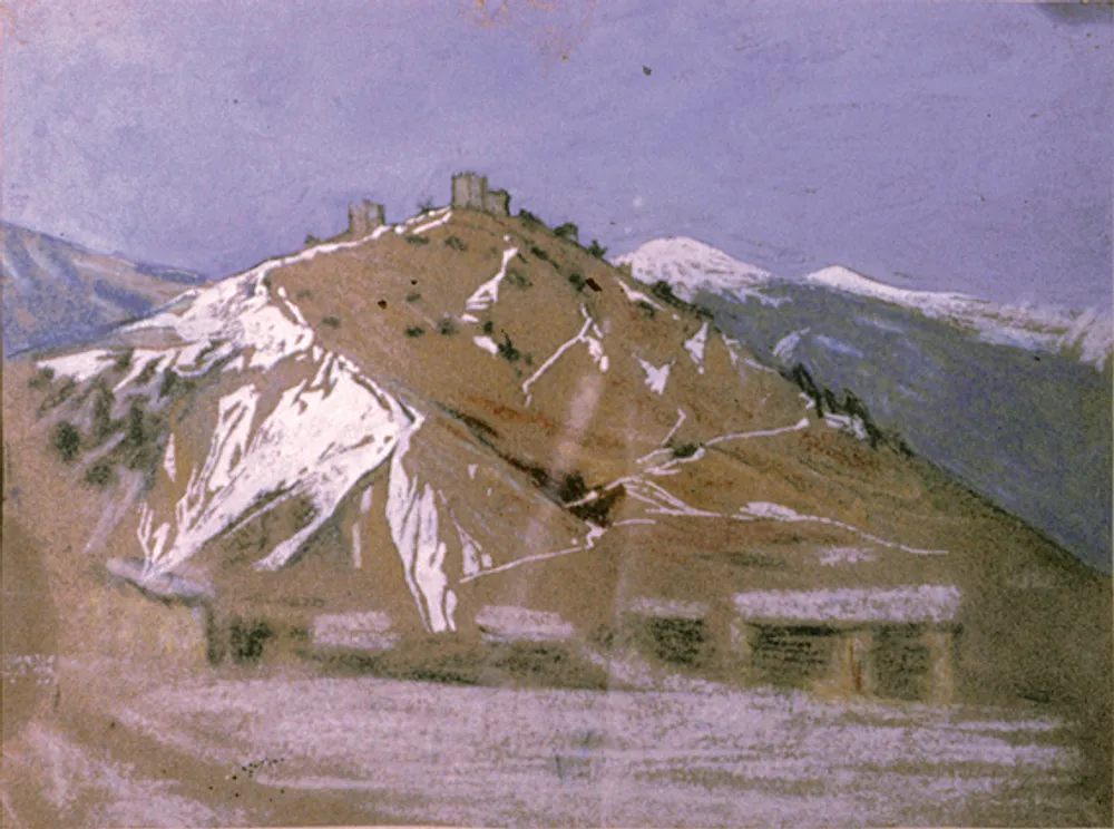Vue du château de Rawyr