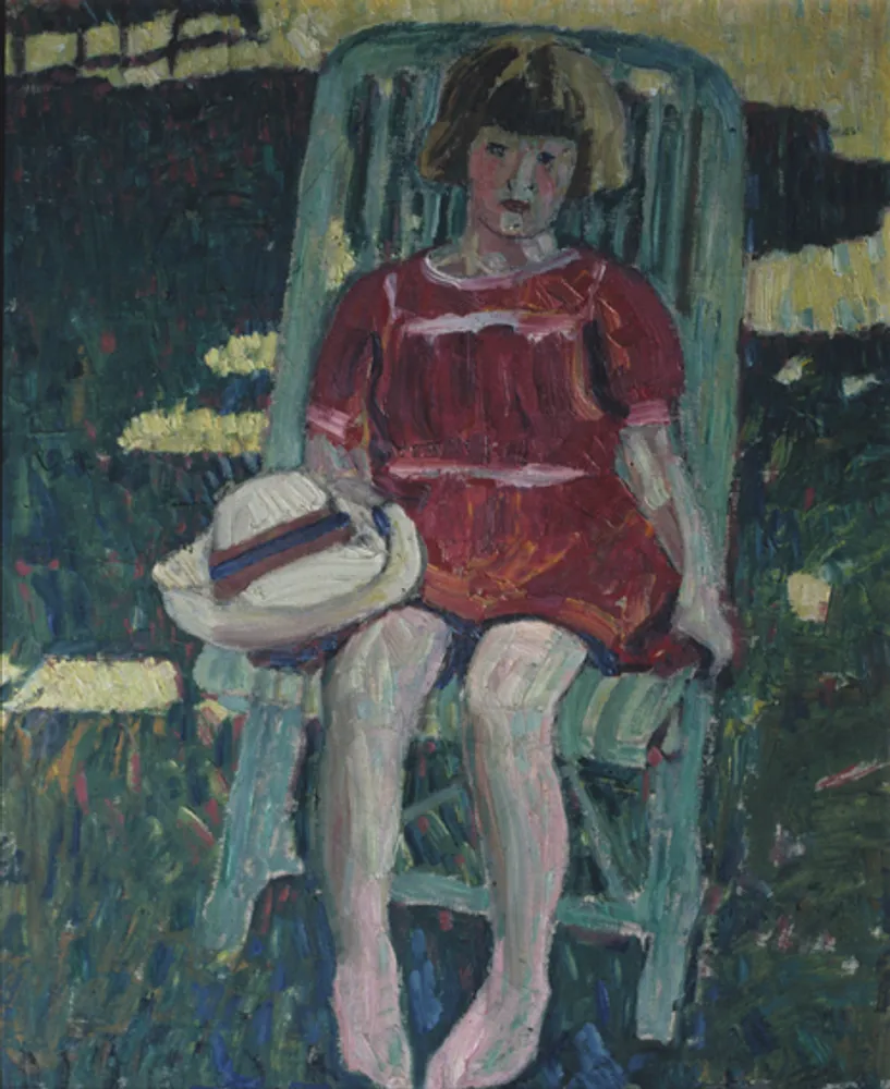 Portrait de Corinna en rouge