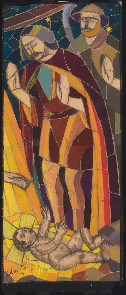 Adoration des bergers et voyage des Mages : fenêtre centrale
