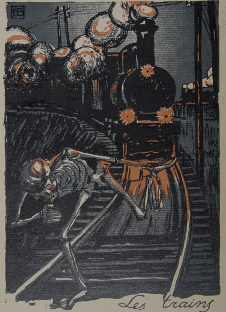 Une Danse macabre, planche 10: Les trains.