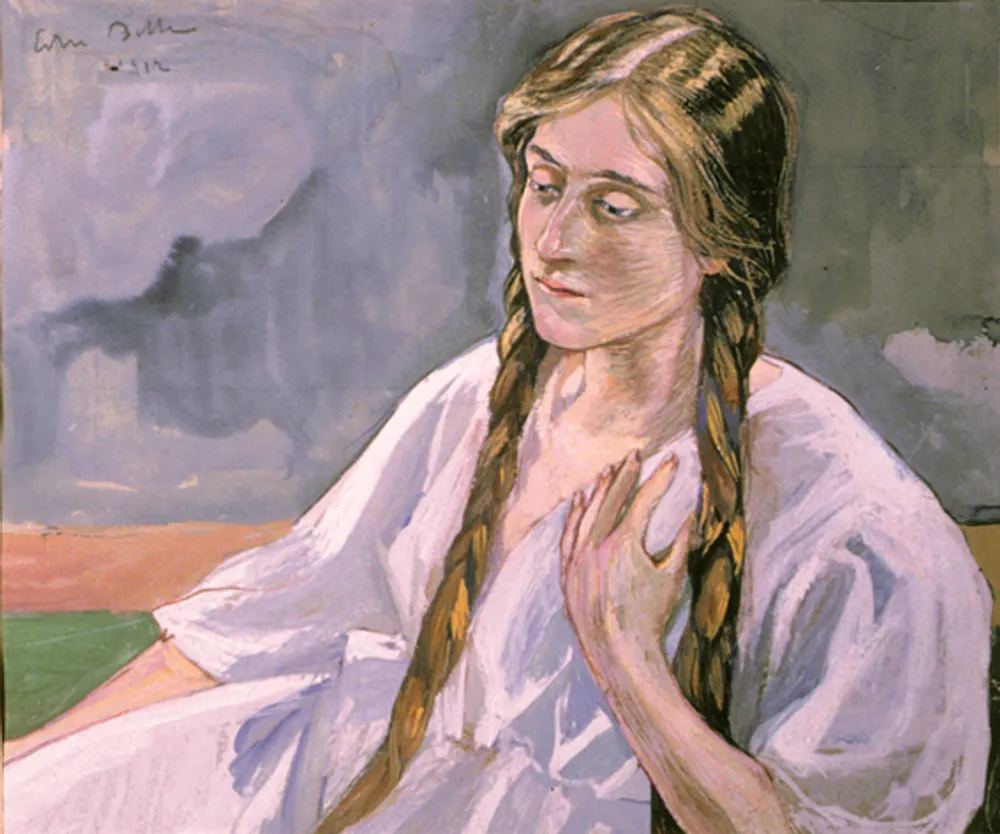 Anne-Marie en blouse blanche