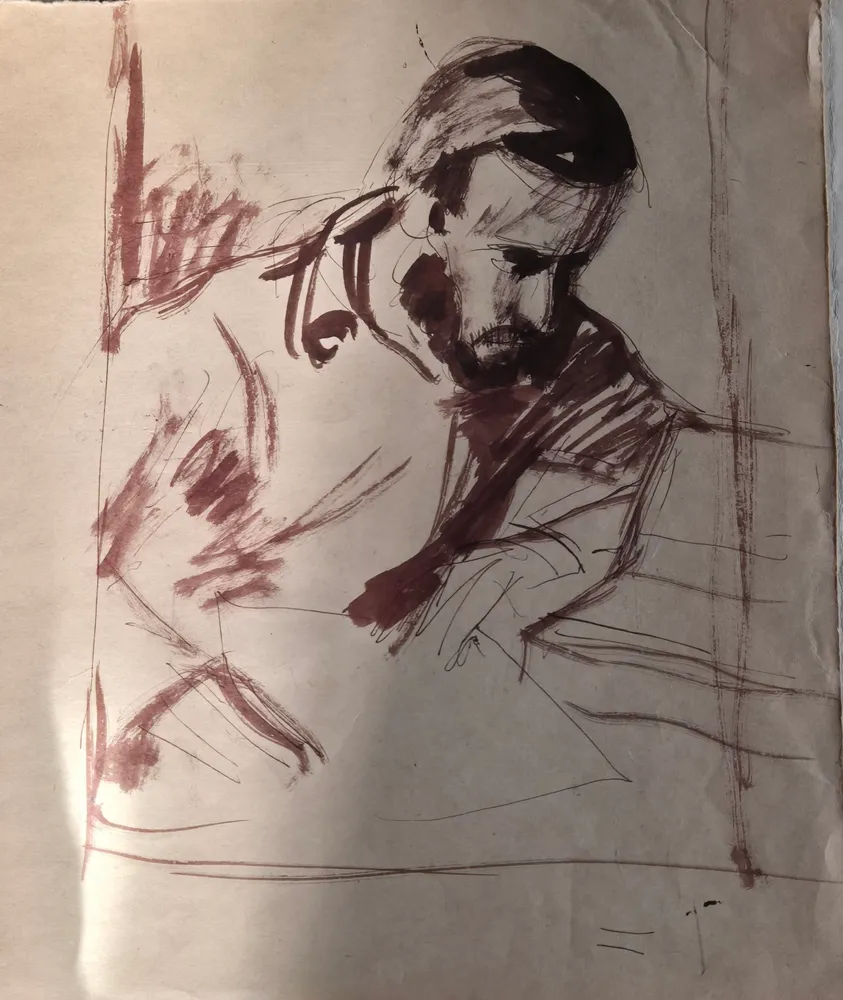 Portrait de Chavaz écrivant