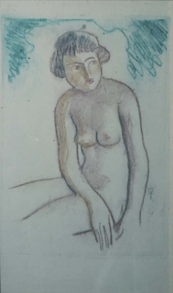 Femme nue assise