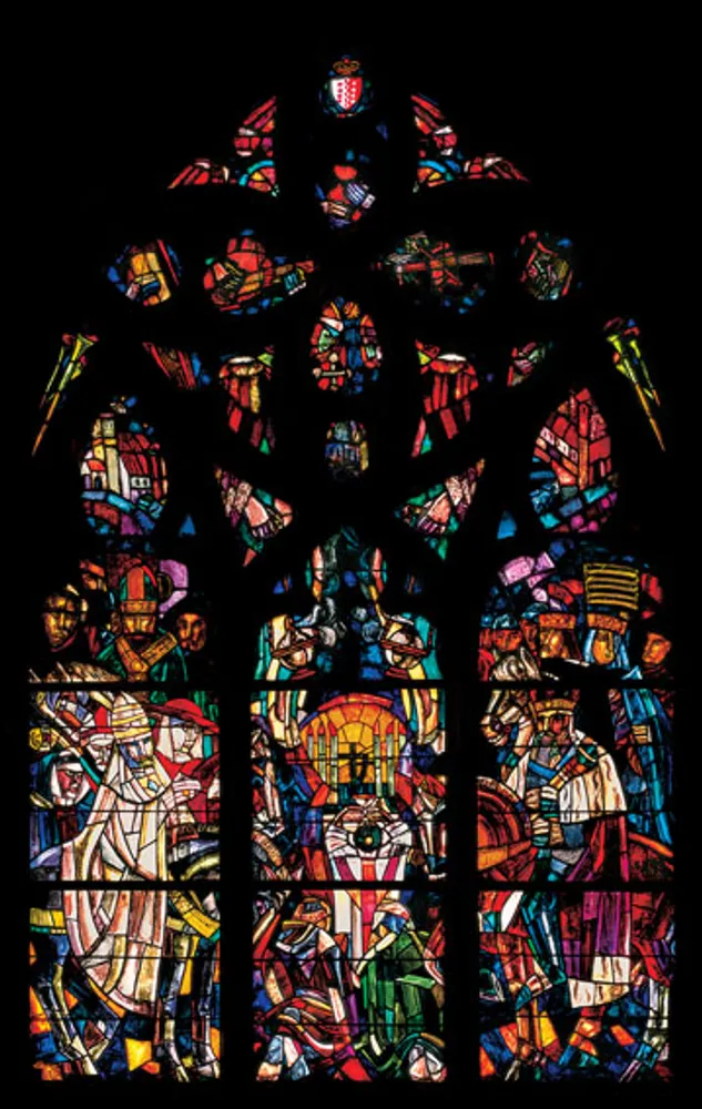 Les pèlerins au tombeau des martyrs de la Légion Thébaine